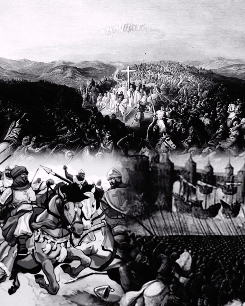 Blended images from the first crusade